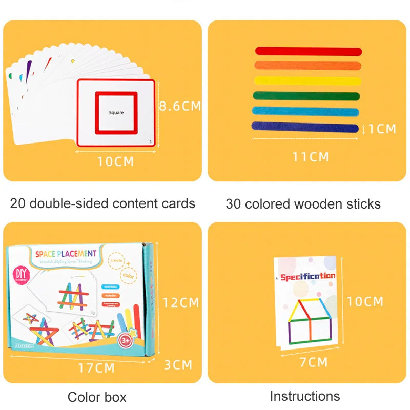 Wooden DIY Ice Cream Stick Puzzle Children's