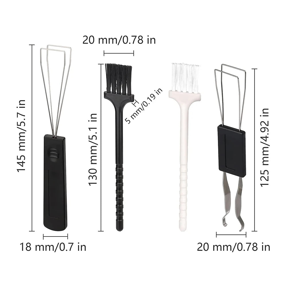 4PC Universal Keyboard Key Keycap Puller Remover for Cherry MX Keyboard Key Shaft Remover Keycap Puller Kit w/ Cleaning Brush