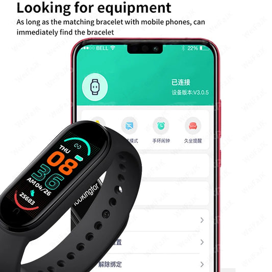M6 Smart Watch Men Women Fitness Smart Bracelet
