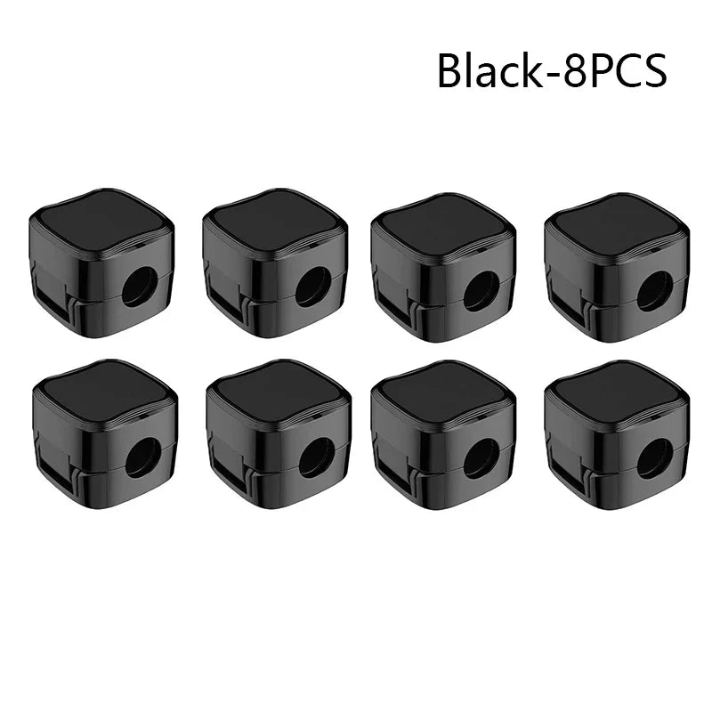 6pcs PVC Magnetic Cord Organizer Clips - Strong Adhesive, No-Drill Cable Holders for Desk & Home Office Wire Management, Multi-U - MyLootWare