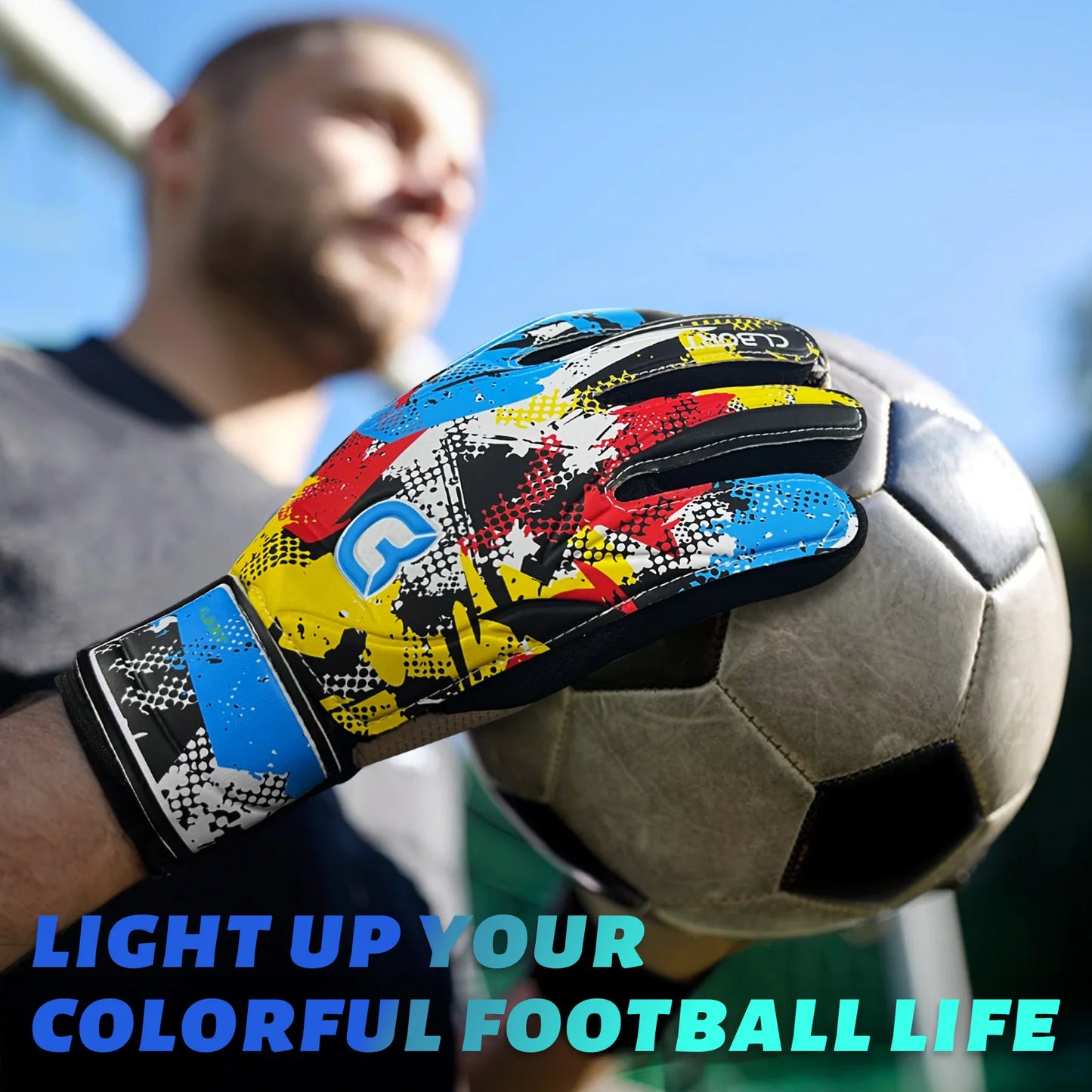 Graffiti Goalkeeper Gloves with Strong Grip