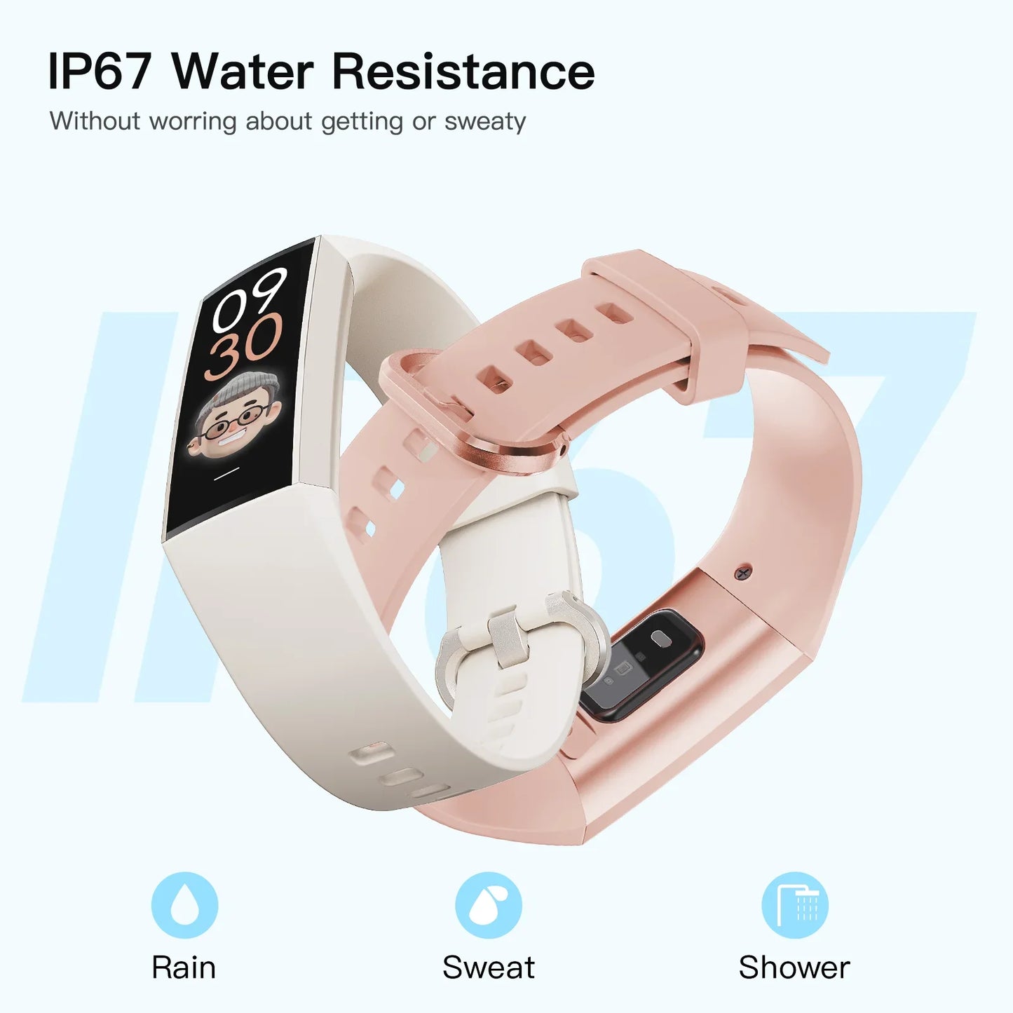 New C80 Smartwatch Support Multiple Language Motion Monitoring Ultra Long Battery Life IP67 Waterproof Health Monitoring Watch