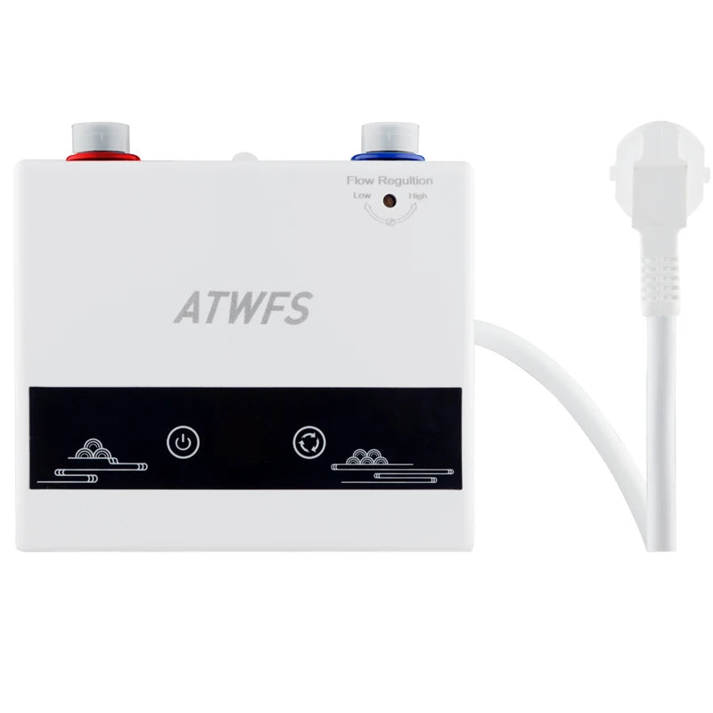 ATWFS 220V Electric Water Heater Hot Water for Bathroom Thermostati Tankless Instant Home Shower Heating Kitchen - MyLootWare