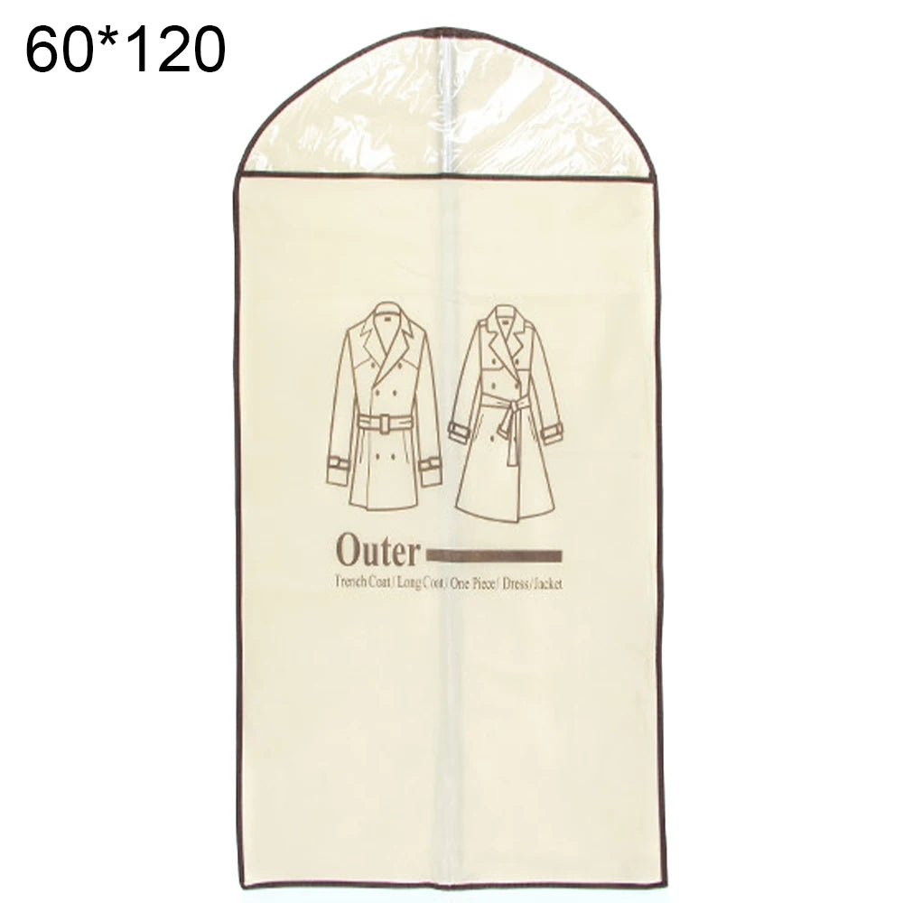 Hanging Clothes Cover with Zipper Suit Coat Outer