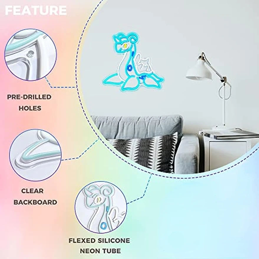 Anime Dragon Neon Sign Janpanese Neon Light for Game Room Bedroom Wall Decor Best Gifts for Anime Lovers USB Powered Anime Light - MyLootWare