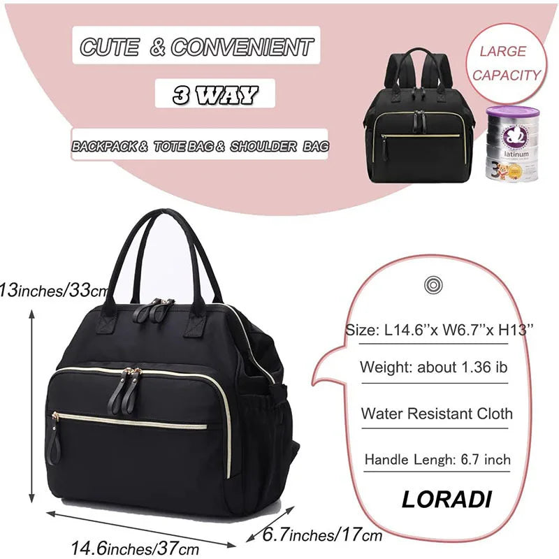 Large Capacity Diaper Bag Backpack for Women Totes Baby Diaper Nappy Bags Shoulder Cotton Ladies Maternity Shopping Bags