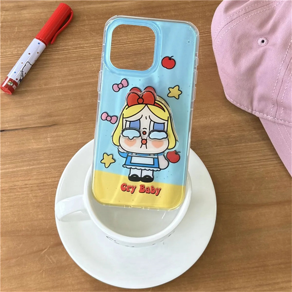 Funny Cartoon Girls iPhone Case with Stand