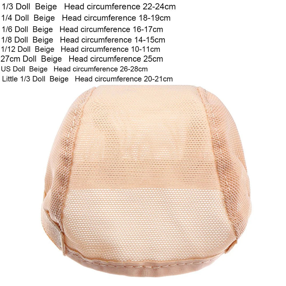 1/3 1/4 1/6 Doll Fixed Hair Non-slip Hat Cap Black/Beige Hairnet Net Head Headgear Doll DIY Accessory Multi-sizes DIY Wig Toy - MyLootWare