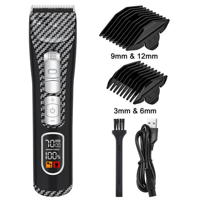 Electric Hair Clipper Unique Shaped Moving Blade Hair Trimmer LCD Display USB Rechargeable For Salon Men Hair Cutting Barber - MyLootWare