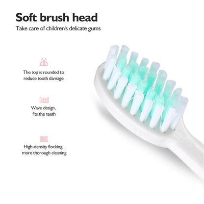 Children's Electric Toothbrush Sonic Toothbrush Soft Bristled Cartoon Toothbrush 4 Mode Waterproof Kids With Cleaning brush - MyLootWare