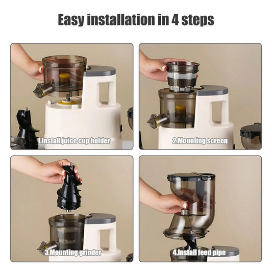 300W Multifunctional Juicer Cold Press Household Residue Separation Large Caliber Fruit and Vegetable Juice Extractor - MyLootWare