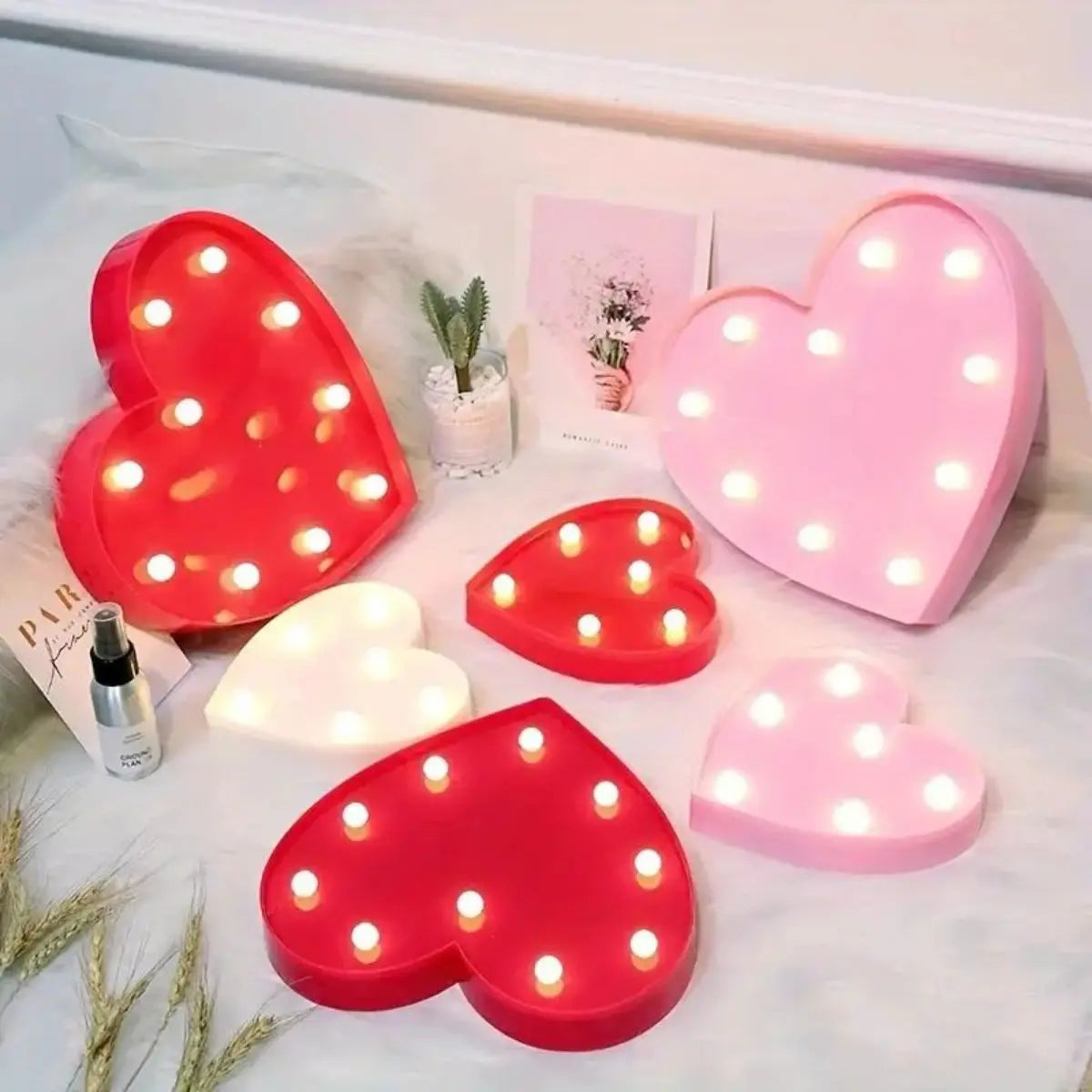 1pc LED Letter Love Heart Lights, Proposal Marriage Romantic Confession Scene Atmosphere Decoration Shaped Lights - MyLootWare