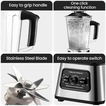 6000W Powerful Electric Blender Mixer Juicer Smoothie Maker Table Blenders 2.5L Container Food Processor Ice Fruit Blender Mixer - MyLootWare