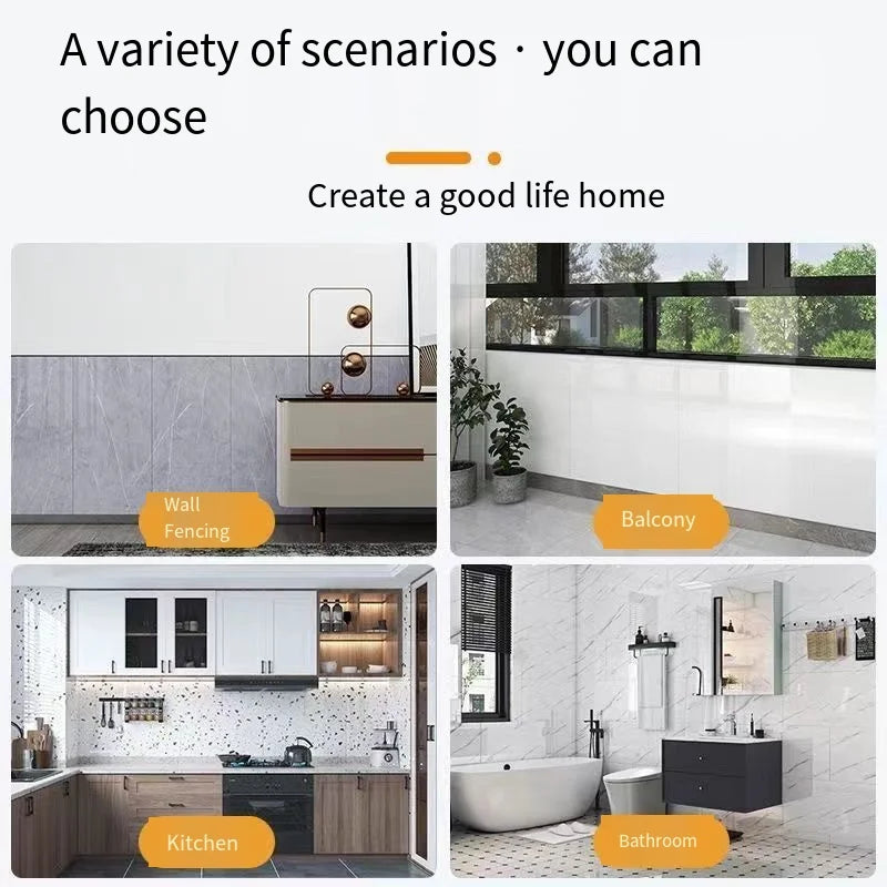 30*30cm Imitation Tile 3D Marble Kitchen Waterproof Self-adhesive Wall Sticker Wall Decoration Bathroom Moisture-proof Wallpaper - MyLootWare