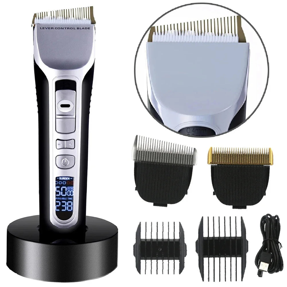 USB Electric Hair Clipper with LCD Display