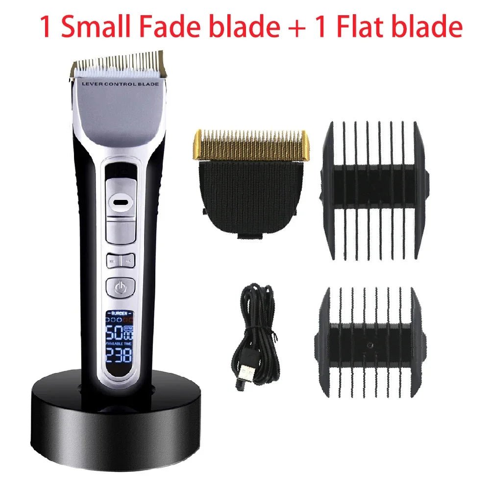 Electric Hair Clipper Unique Shaped Moving Blade Hair Trimmer LCD Display USB Rechargeable For Salon Men Hair Cutting Barber - MyLootWare