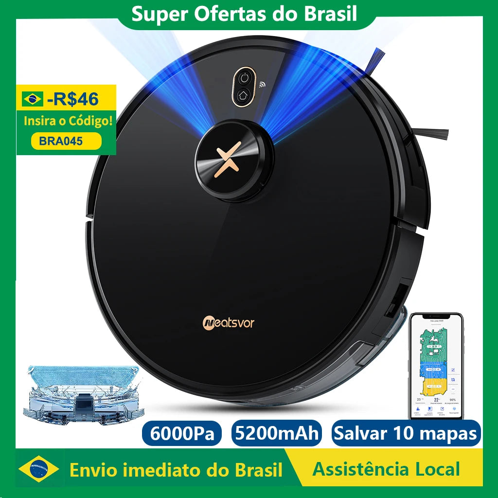 Neatsvor X600 Pro Robot Vacuum Cleaner with 6000Pa
