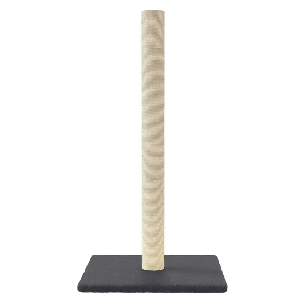 W2B VidaXL Modern Cat Scratching Post Dark Grey Engineered Wood with Plush & Sisal Compact Cat Tree Tower Packed in Carton