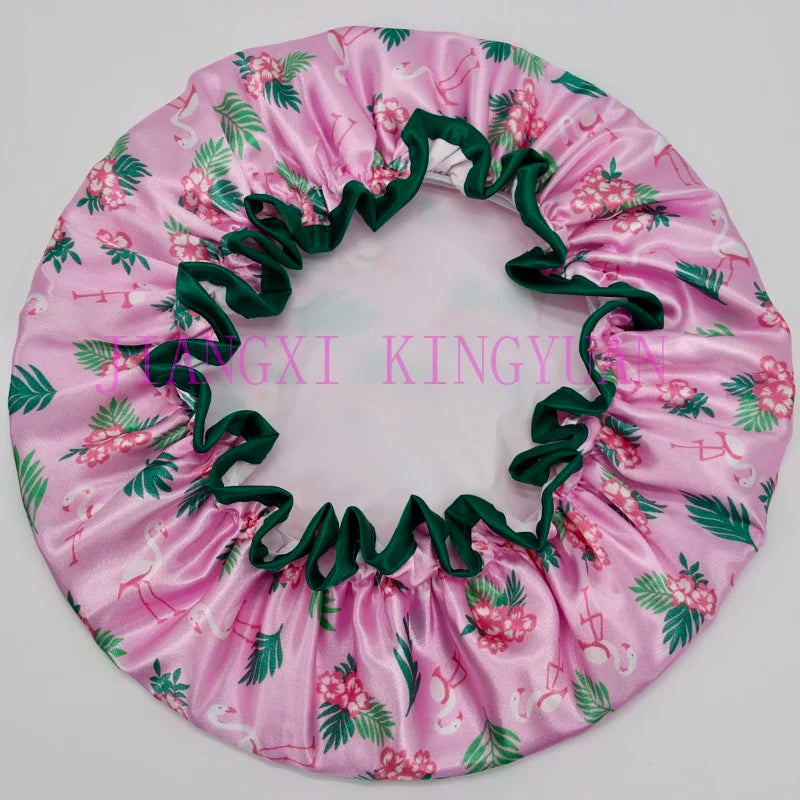 High Quality  Shower Caps Polyester Satin Double