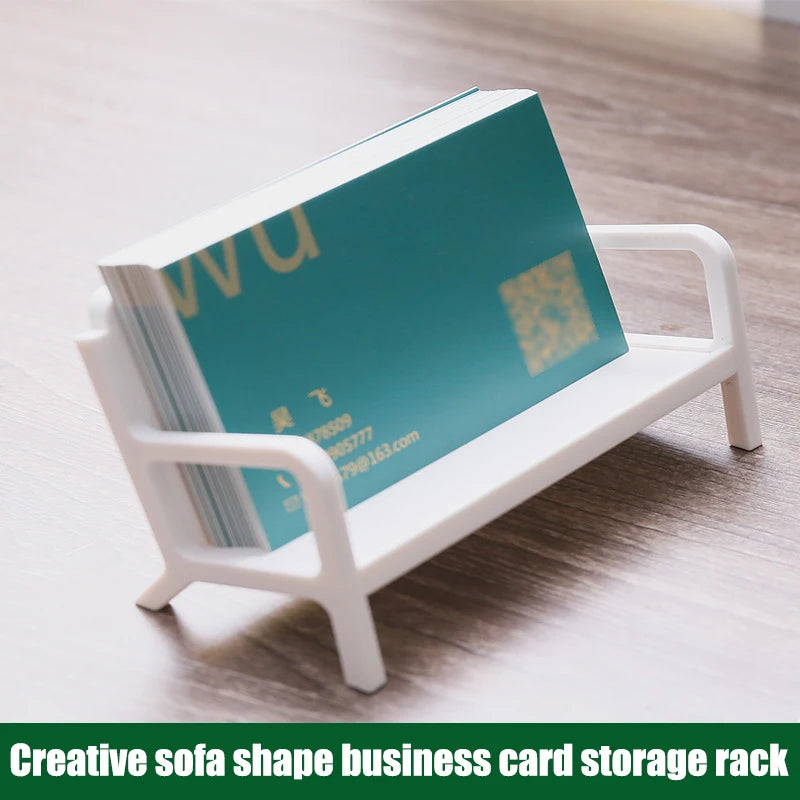 White Bench Style Business Card Holder