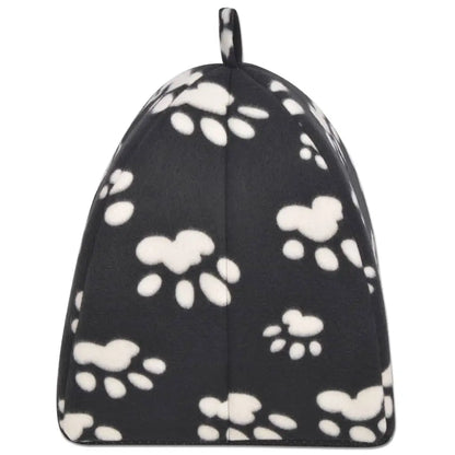 W2B VidaXL XL Cat Bed Cave Black White Polyester