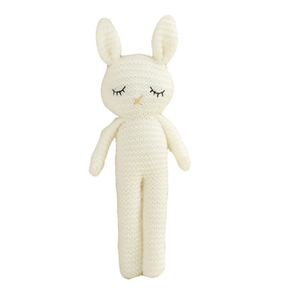 24cm Baby Crochet Bunny Sleeping Doll Toy Figure Stuffed Rabbit Children Interactive Knitted Doll Baby Girlfriend Party Gifts - MyLootWare