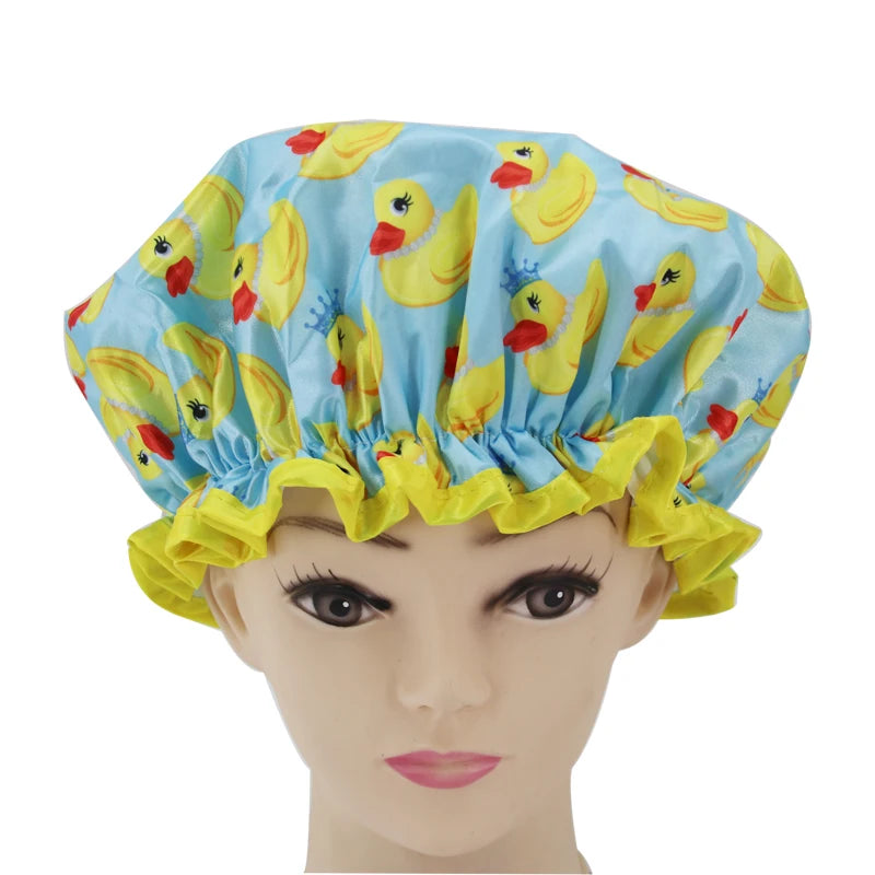 High Quality  Shower Caps Polyester Satin Double