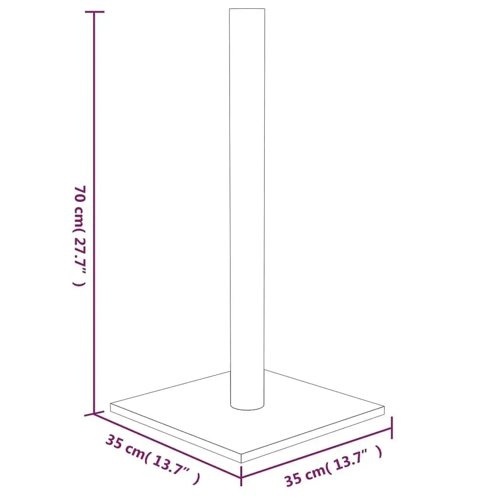 W2B VidaXL Modern Cat Scratching Post Dark Grey Engineered Wood with Plush & Sisal Compact Cat Tree Tower Packed in Carton