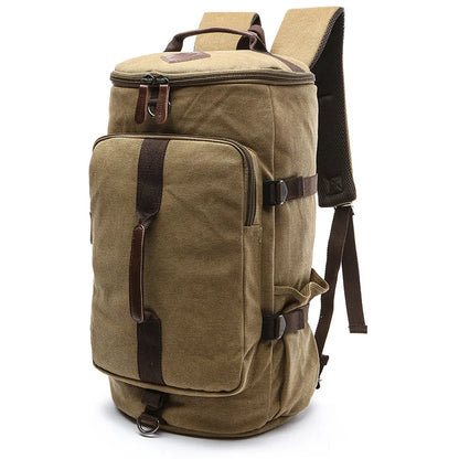 Men’s Luggage Backpack Canvas Travel Bag Large