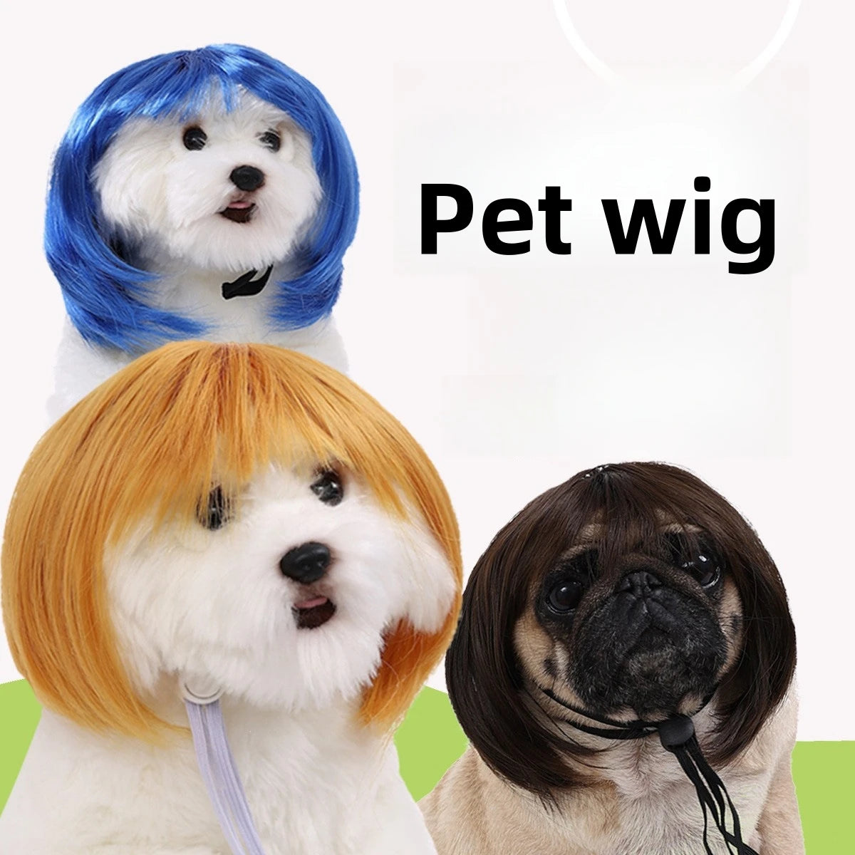 Cute Pet Wigs for Dogs and Cats with Soft