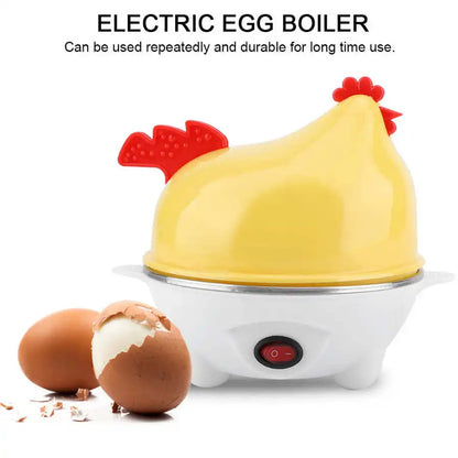 7 Eggs Electric Egg Boiler Chicken Shape Eggs Cooker Multifunctional Corn Steamed Heating Milk Kitchen Breakfast Utensil - MyLootWare