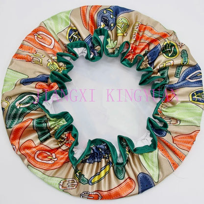 High Quality  Shower Caps Polyester Satin Double