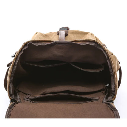 Men’s Luggage Backpack Canvas Travel Bag Large