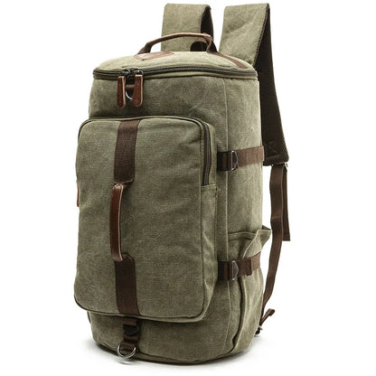 Men’s Luggage Backpack Canvas Travel Bag Large
