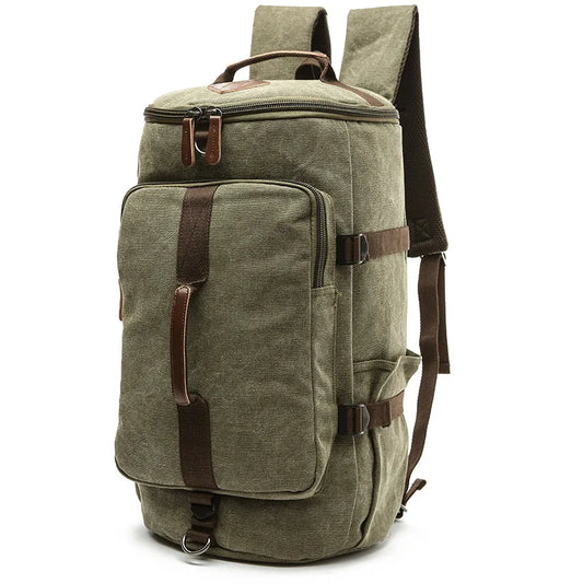 Men’s Luggage Backpack Canvas Travel Bag Large