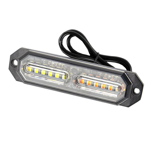 4PCS Mini Grille LED Car Headlights 6000k Color Temperature New Condition Flashing Strobe Lights Bars Emergency Car Accessories