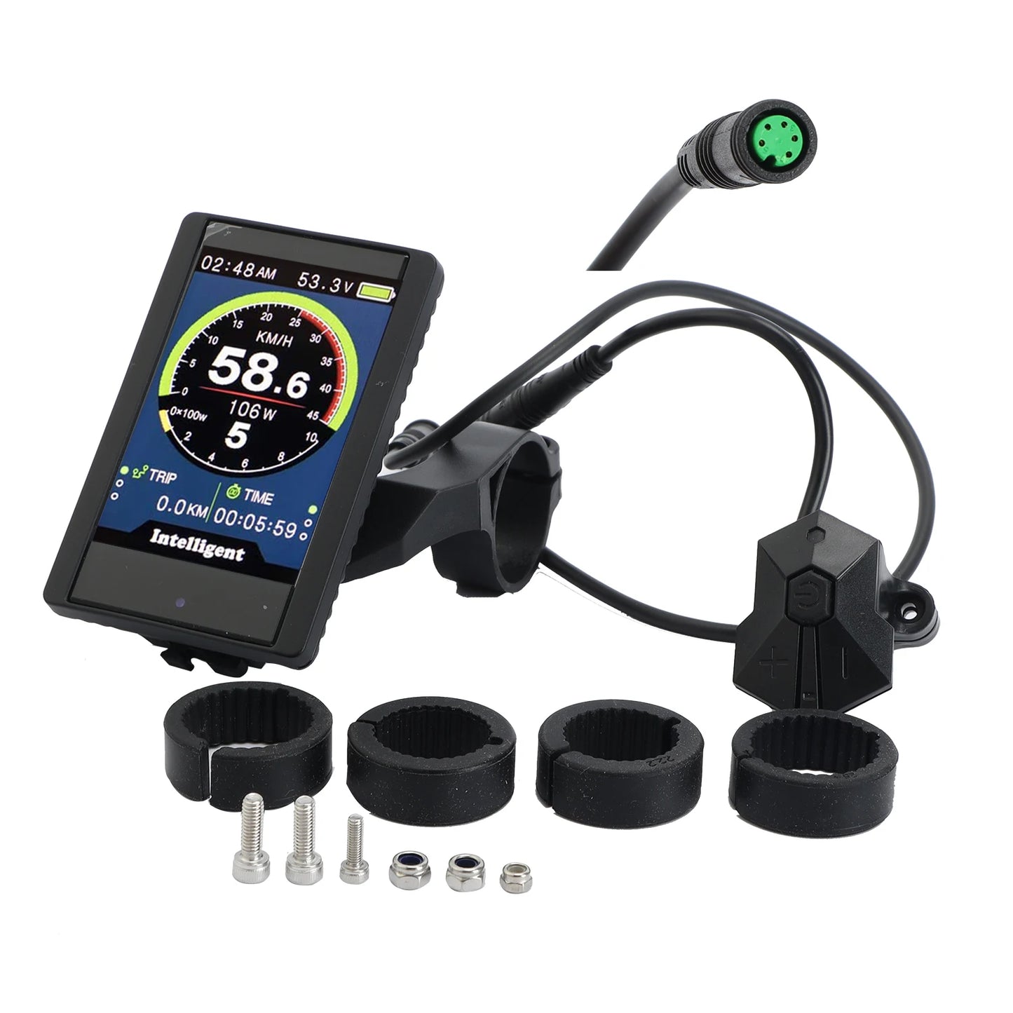 Electric Bike Speedometer with USB Port, TFT