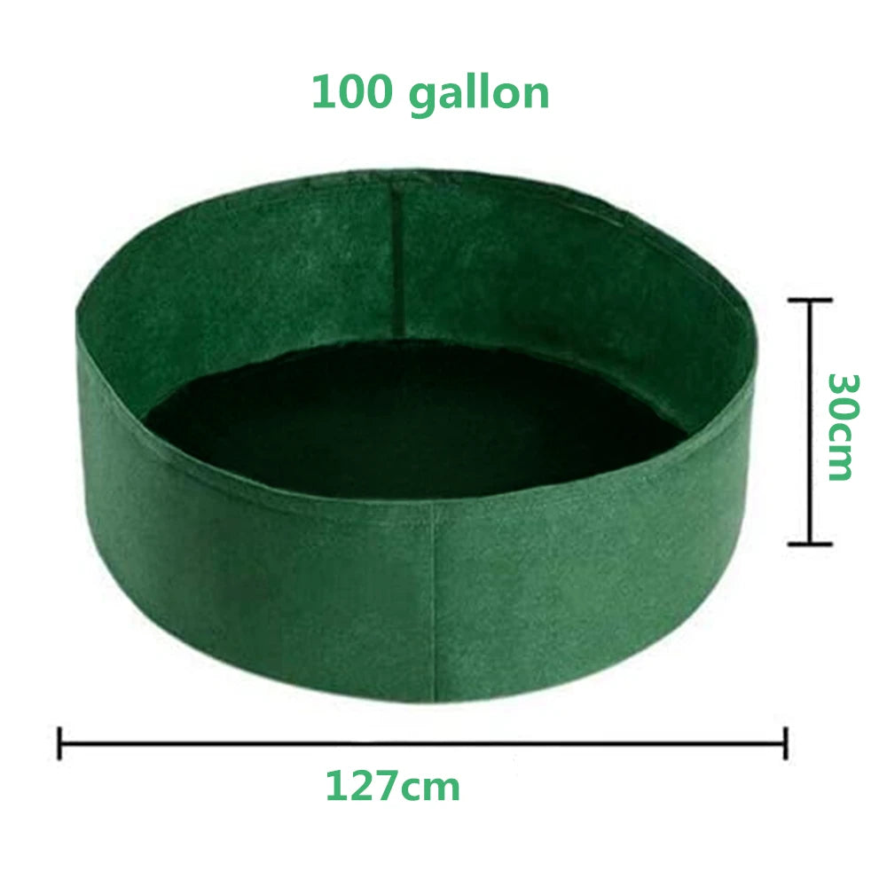 10/30/40/50/100 Gallons Fabric Garden Raised Bed Round Planting Container Grow Bags Fabric Planter Pot For Plants Nursery Pot - MyLootWare