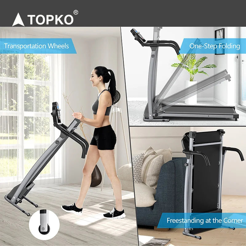 Home Use Fitness Walking Pad with Wheels