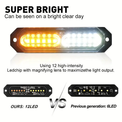 4PCS Mini Grille LED Headlights Strobe Accessories - MyLootWare