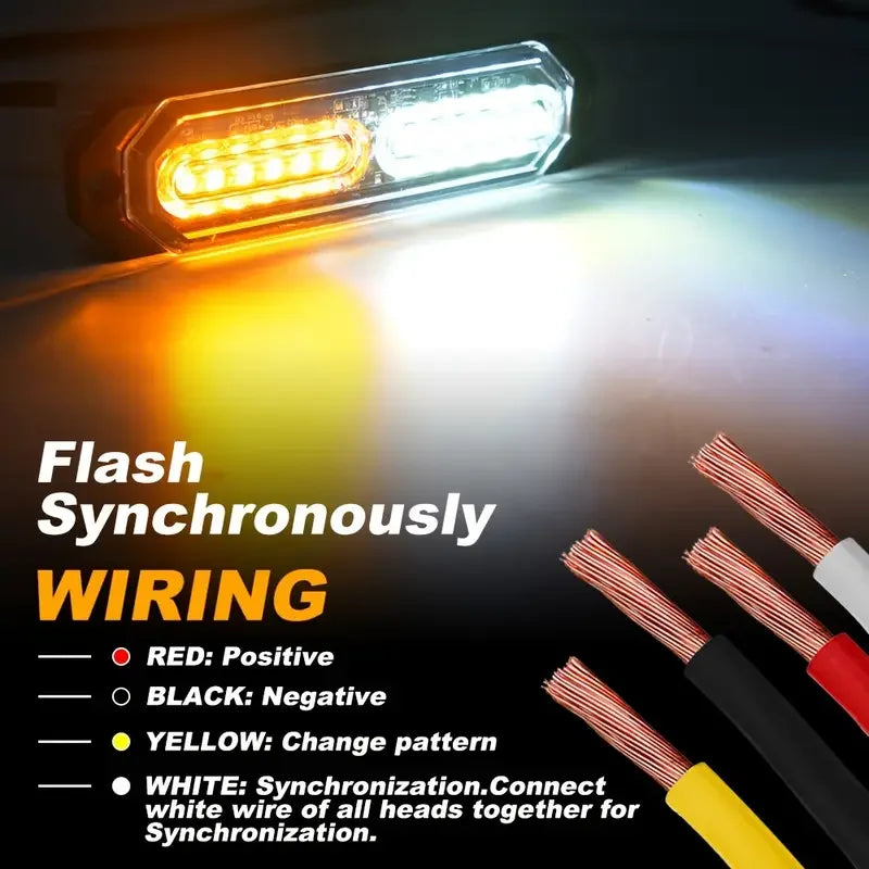 4PCS Mini Grille LED Headlights Strobe Accessories - MyLootWare