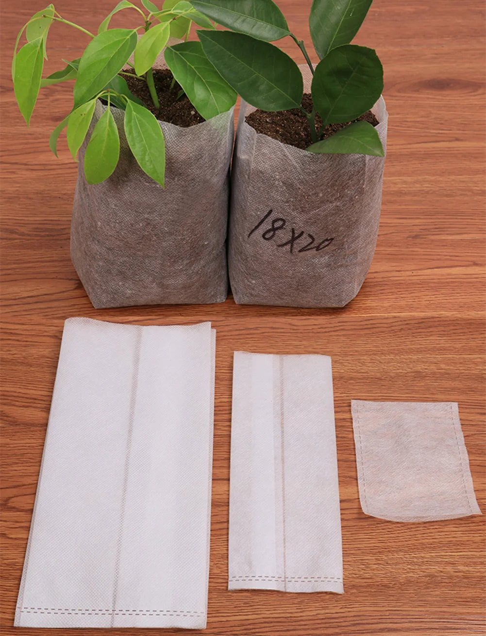 Biodegradable Nonwoven Fabric Nursery Plant Grow Bags Seedling Growing Planter Planting Pots Garden Eco-Friendly Ventilate Bag - MyLootWare