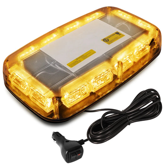 48LED Roof Top Strobe Lights High Visibility Emergency Safety Warning Led Strobe Light Bar Magnetic  Car Accessories 12-24V