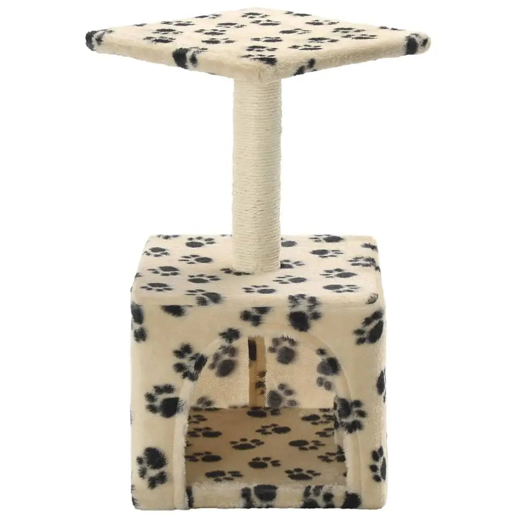 W2B VidaXL Modern Large Cat Tree Tower Beige with