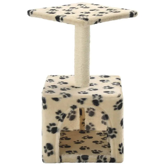 W2B VidaXL Modern Large Cat Tree Tower Beige with