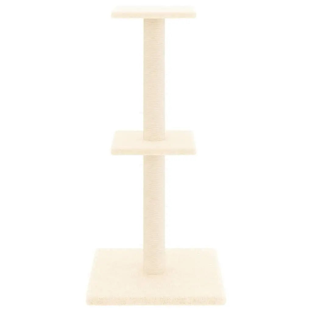 W2B VidaXL Modern Cream Cat Tree 28.7 in Tall