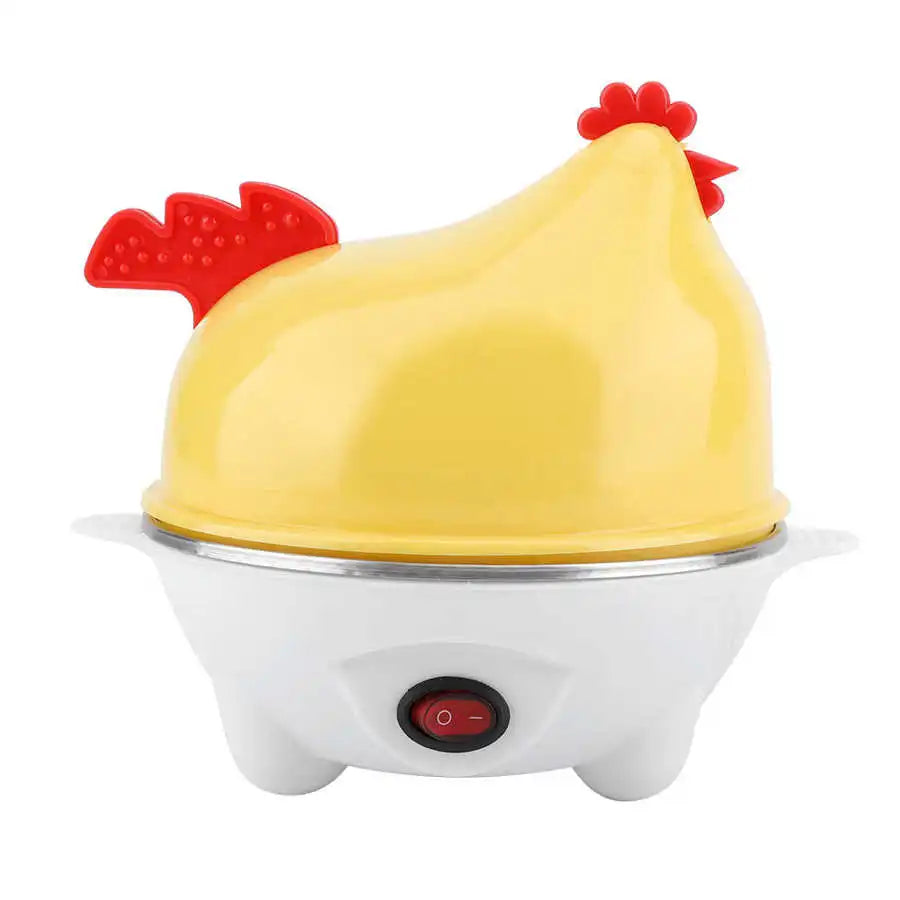 7 Eggs Electric Egg Boiler Chicken Shape Eggs Cooker Multifunctional Corn Steamed Heating Milk Kitchen Breakfast Utensil - MyLootWare