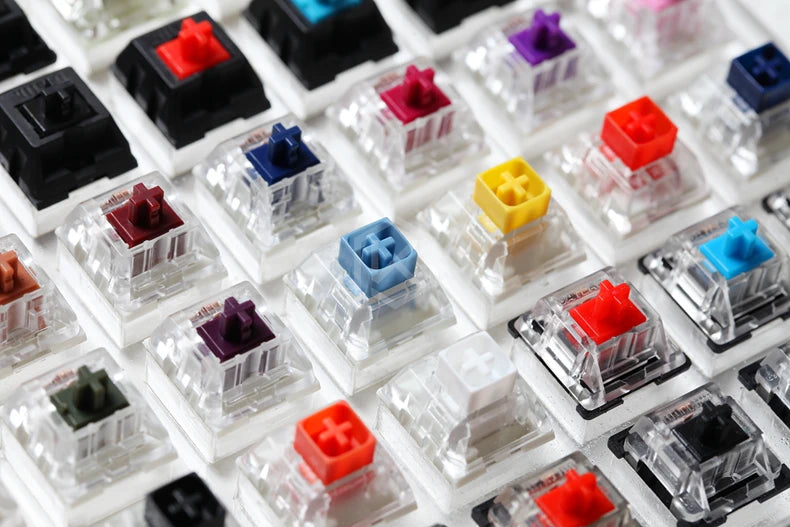 81 switch switches tester with acrylic base blank keycaps for mechanical keyboard cherry kailh gateron outemu ice greetech box - MyLootWare