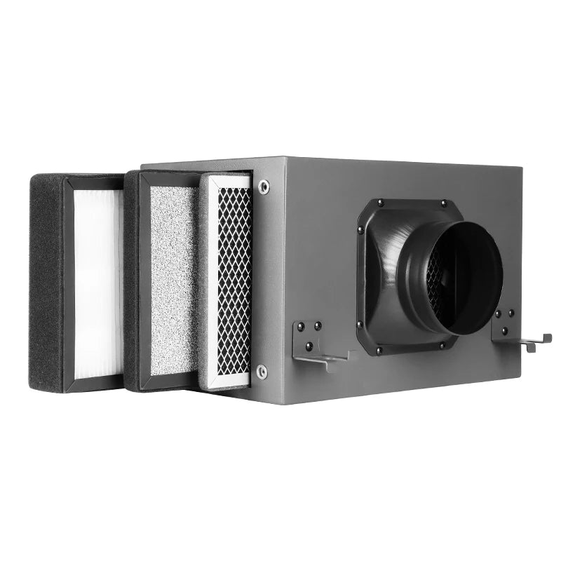 3 Layers Purification Filter Box with Hepa and Carbon Filter For Ventilation System - MyLootWare