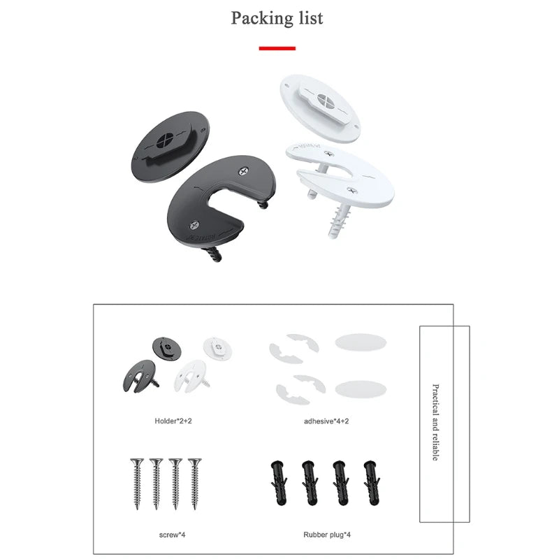 Tablet Pc Wall Mount Bracket Adjustable Ipad Bracket Notebook Back Storage Bracket for Router/Phone Supporting